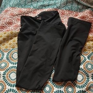 Black High Waisted Flare Leggings